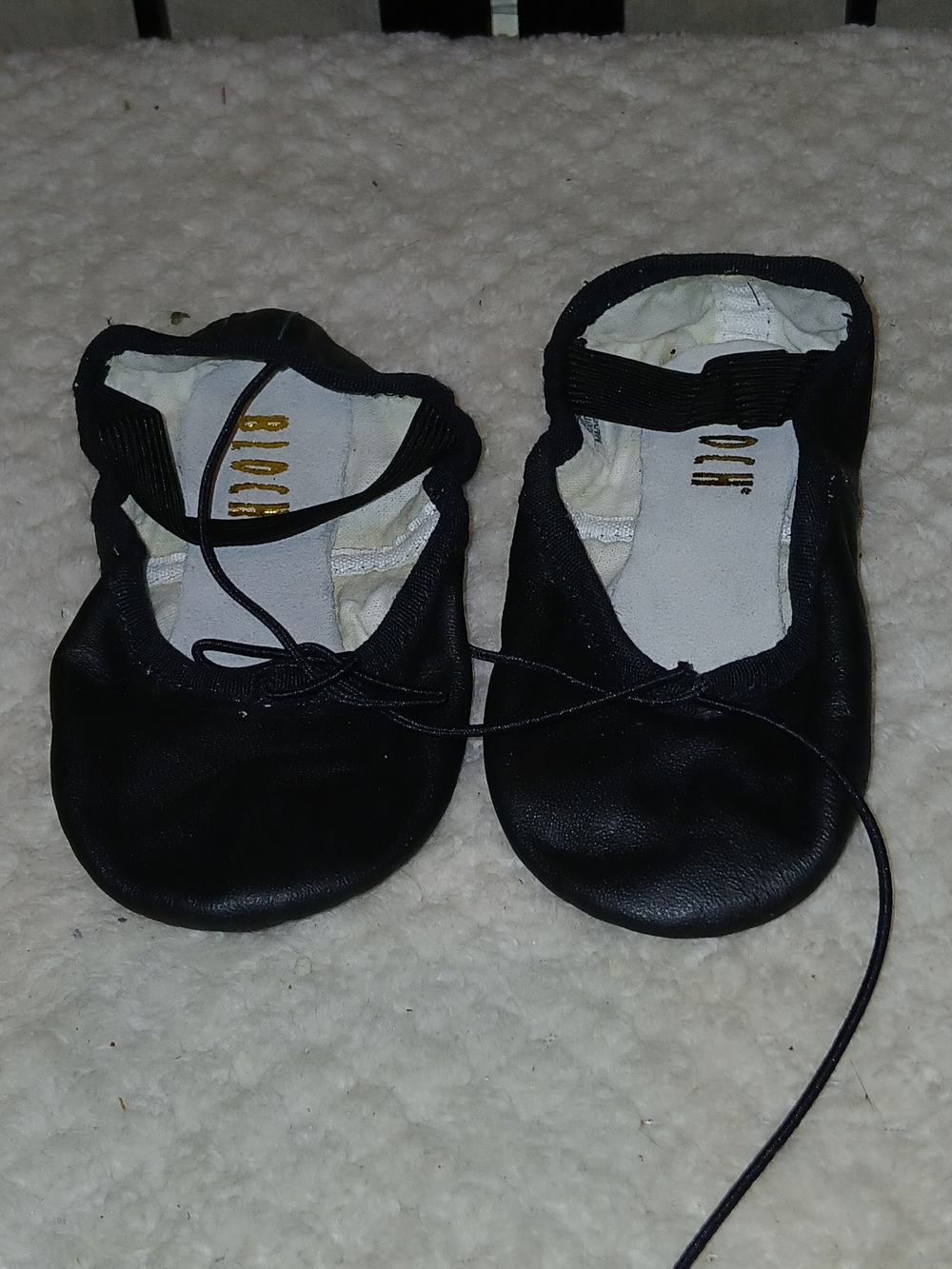 Bloch Black Kids Ballet Slippers with Elastic Strap